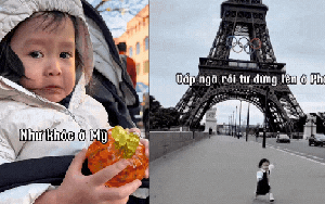 Khóc ở Mỹ, ngã ở Paris..., cô bé mới 3 tuổi đã được "vi vu" khắp thế giới: Đúng là "tuổi thơ dữ dội" khiến người lớn còn phải ước ao