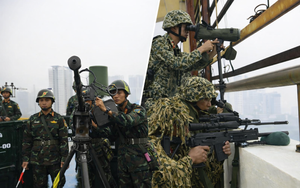 Đặc công Biệt động chống khủng bố, tổ chống UAV và nhiều lực lượng sẵn sàng vào vị trí bảo vệ Đại hội XIV