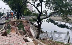 Sau tiếng động lớn, một mảng đường ‘biến mất’