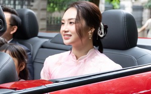 Khung hình cực hiếm của con dâu cả nhà tỷ phú trong lễ cưới Phương Nhi