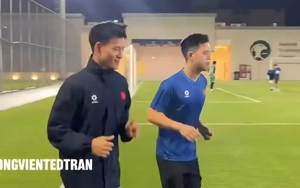 Thanh Nhàn xuất hiện trong buổi tập đầu tiên của U23 Việt Nam tại Saudi Arabia