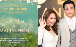 Rầm rộ ảnh thiệp cưới của Mỹ Tâm và Mai Tài Phến