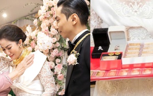 Hôn nhân của sao nữ Vbiz nhận 22 cây vàng trong đám cưới, trang sức kim cương cùng cả mâm tiền mặt