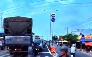 TPHCM: Bức xúc tài xế xe tải chạy ngược chiều để đỡ mất 1 km