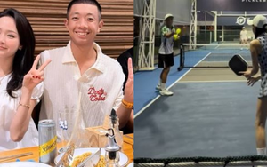 Hiền Hồ tập riêng pickleball với Quang Dương