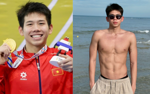 Ảnh hiếm visual đời thường sáng bừng của "nam thần" bơi lội Quang Thuấn, body 6 múi, 19 tuổi thăng hàm trung uý QNCN