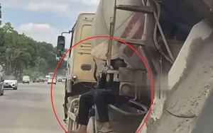 Tài xế bị phạt 28 triệu đồng vì để người đu bám trên xe bồn, biển số bị che lấp
