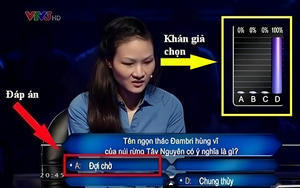 Câu hỏi 100% khán giả Ai Là Triệu Phú đều trả lời sai