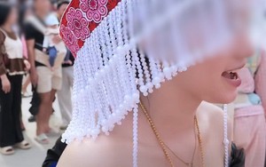 Cô gái diện đồ phản cảm đi lễ hội Mông gây tranh cãi