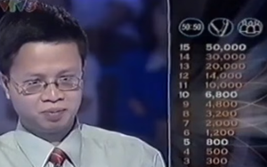 Câu hỏi đầu tiên xuất hiện trong lịch sử Ai Là Triệu Phú có nội dung như thế nào?
