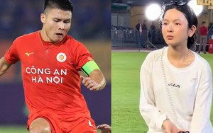 Xôn xao phong cách của Chu Thanh Huyền khi ra sân cổ vũ Quang Hải