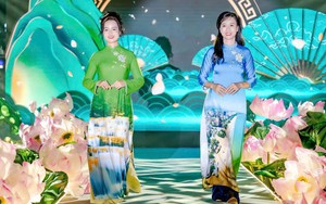 NTK Cao Thu Vân đưa danh thắng, biểu tượng xứ Thanh lên áo dài