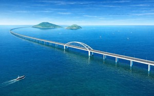 Việt Nam đang xây cây cầu vượt biển dài gần gấp 7 lần cầu Cổng Vàng nổi tiếng của Mỹ: Móng cọc cắm sâu hơn 100 m dưới đáy biển