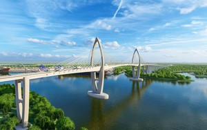 Việt Nam đang xây cây cầu gần 5.000 tỷ đồng, có nhịp chính dài 250m, trụ tháp cao tương đương tòa nhà 40 tầng: Nằm trên trục giao thông kết nối tới siêu đô thị lấn biển rộng 2.870 ha của tỷ phú Phạm Nhật Vượng
