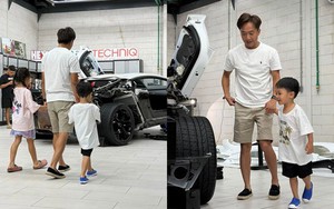 Đàm Thu Trang bận đi sắm đồ nội thất, Cường Đô La trông con đúng chuẩn nhà giàu, đưa con đi ngắm siêu xe mới chịu