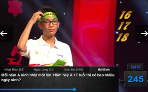 Câu hỏi đơn giản khiến cả 4 thí sinh Đường Lên Đỉnh Olympia bó tay: Người 17 tuổi có bao nhiêu ngày sinh?