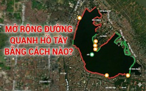 Vị trí 11km đường Hồ Tây dự định mở rộng trong đại dự án 30.000 tỷ