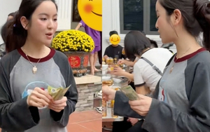 Chu Thanh Huyền cầm cả sấp 100k lì xì vẫn bị chê "keo kiệt" vì: Giàu như vậy phải cho 500k?