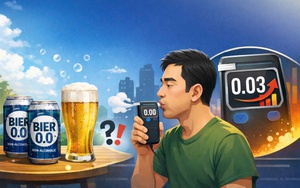 Uống bia 0 độ, thổi nồng độ cồn có lên?