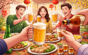 Cách tính đơn vị cồn chuẩn Bộ Y tế: Uống rượu bia ngày Tết bao nhiêu là đủ?