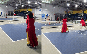 Xuống phố chụp ảnh áo dài xưa rồi, hội gái xinh bây giờ mặc áo dài chơi pickleball mới gây sốt MXH