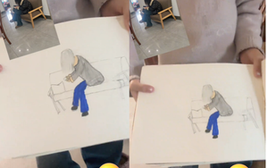 Con gái vẽ tranh tặng mẹ, nhân vật chính xem xong ngượng chín mặt: Ôi con ơi!