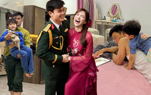 Đại úy Thăng Văn Cương chăm sóc con trai Hòa Minzy trong căn biệt thự bề thế ở Bắc Ninh