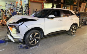 Nữ tài xế ô tô tông liên hoàn 4 xe trên phố Hà Nội