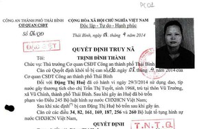 Truy nã đặc biệt, yêu cầu Đặng Thị Huệ SN 1972 sớm ra đầu thú