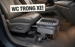 Đỉnh cao của ghế ô tô là tích hợp… bồn cầu: Có thiết bị thông gió, thổi mùi, hữu ích trên những cao tốc dài thiếu trạm dừng nghỉ