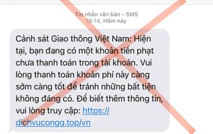 Tất cả người dân khi nhận được tin nhắn "phạt nguội" dạng này, cần xóa ngay lập tức