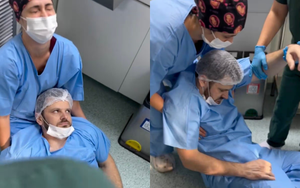 Có mặt ở phòng mổ để động viên vợ, người đàn ông bất ngờ ngất lịm khi thấy cảnh vợ sinh con