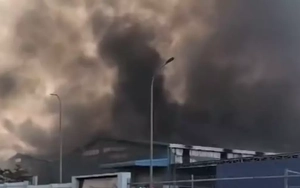 Cháy lớn tại khu công nghiệp Giang Điền, Đồng Nai