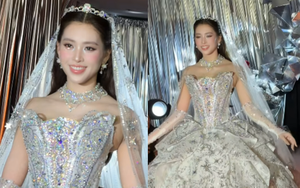 Không còn lời nào để khen cho nhan sắc của Hoa hậu Tiểu Vy khi làm cô dâu