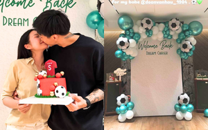 Doãn Hải My mở tiệc hoành tráng mừng Văn Hậu trở lại đỉnh cao sau 2 năm chấn thương ác mộng, "khóa môi" cực ngọt