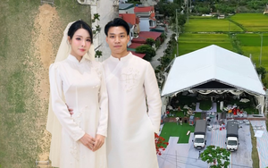 Văn Thanh dựng rạp cưới trên sân bóng, đèn lên lung linh "oách" nhất xóm chuẩn bị rước nàng tiểu thư về dinh