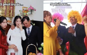 Clip bố cô dâu vừa mới khóc sụt sùi đã 'quẩy cực sung' gây bão mạng xã hội