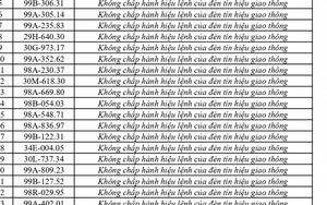 442 chủ phương tiện vi phạm mang biển số sau nhanh chóng nộp phạt nguội theo Nghị định 168