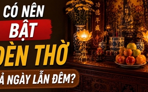 Có nên bật đèn thờ cả ngày lẫn đêm?