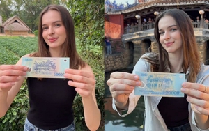 Cầm tờ 500.000, 50.000 và 20.000 đồng, cô gái Tây vỡ òa trước cảnh sắc đời thực trong chuyến hành trình xuyên Việt