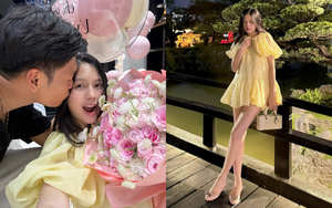 Thành Chung tổ chức sinh nhật ngọt ngào cho bà xã - hotgirl Tuyên Quang Ngô Tố Uyên, nhan sắc "mẹ bỉm" sau sinh gây ngỡ ngàng