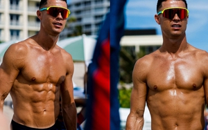 Ronaldo cởi trần khoe body 6 múi cuồn cuộn như tạc tượng tại World Cup