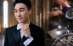 Bóc giá chiếc đồng hồ vàng trắng đính kim cương của thiếu gia trùm sòng bạc Macau trong đám cưới, nhìn con số mà hoa mắt