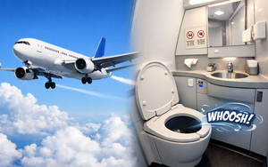 Khám phá cách thức hoạt động nhà vệ sinh trên máy bay