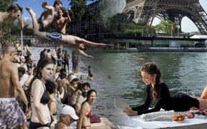 Dân Paris chen nhau tắm kênh dưới cái nóng 42 độ C, xem xong mới thấy điều hòa ở Việt Nam “quý như vàng”