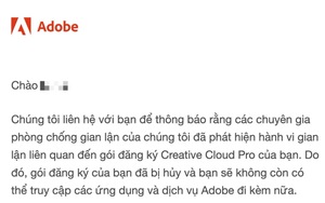 Người dùng Việt dùng Adobe bản quyền vẫn bị khoá tài khoản