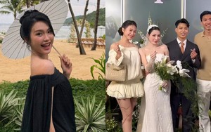 Doãn Hải My lên đồ đi ăn cưới là rõ đẳng cấp Top 10 Hoa hậu Việt Nam, khác hẳn style nhạt nhạt thường ngày