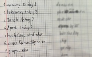 Lan truyền trang vở học thêm tiếng Anh gây tranh cãi: Thời đại nào rồi mà vẫn dạy theo cách này?