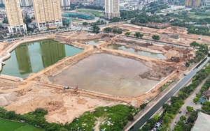 Loạt hồ điều hòa ở Hà Nội dần lộ diện trước mùa mưa