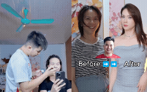 Anh chồng bước ra từ tiểu thuyết: Tự học make up để trang điểm cho vợ, màn "lột xác" của cô vợ mới khiến hội chị em xuýt xoa